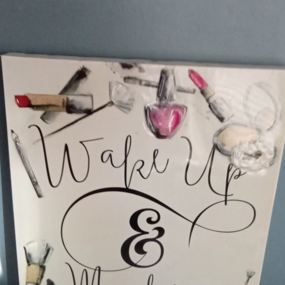 Wake Up & Makeup Canvas‎ Wall Art Print Makeup Lover Gift Home Decor